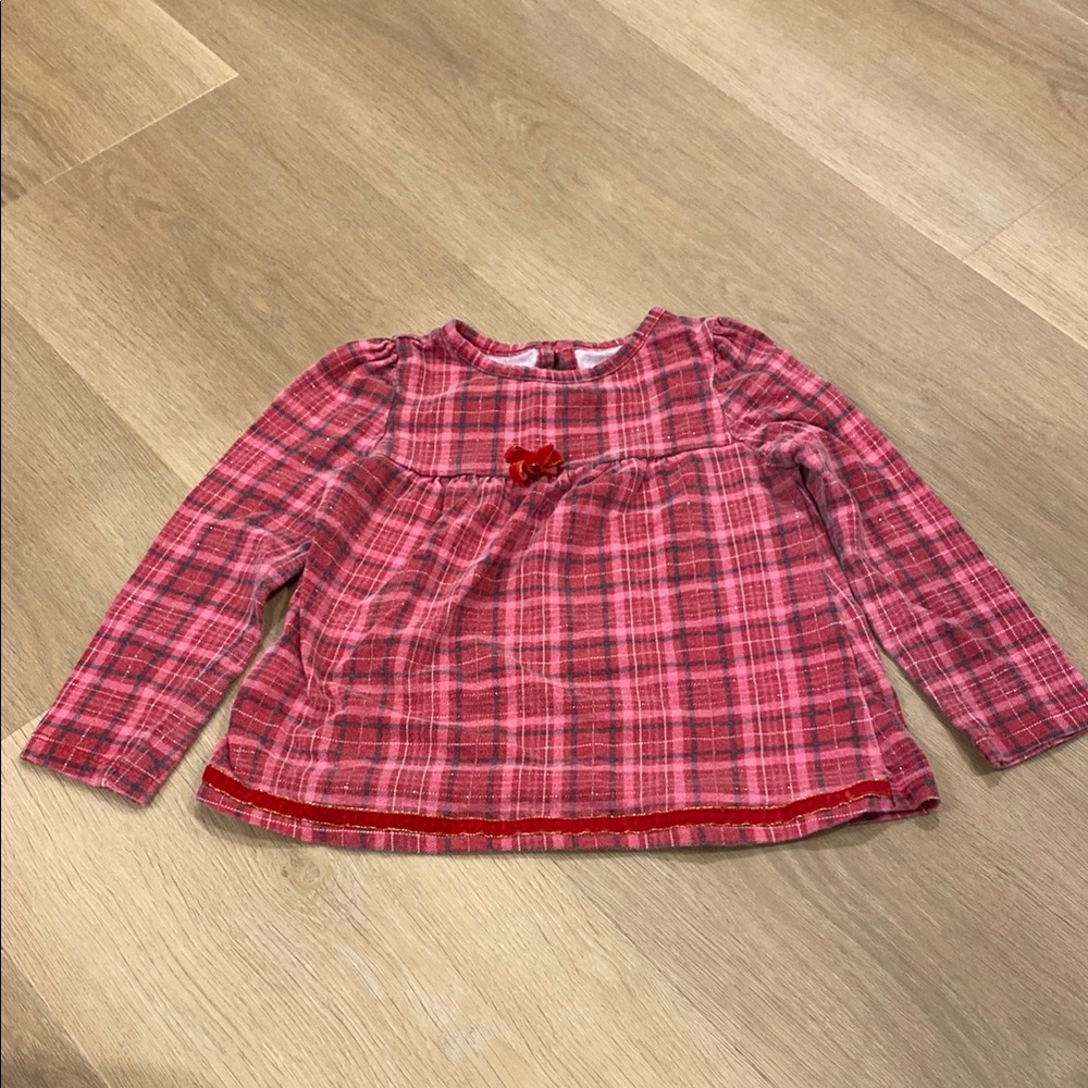 Wonderkids Pink and Red Long Sleeve Tee 3T